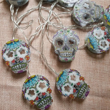 Halloween Skull LED Light String Horror Atmosphere