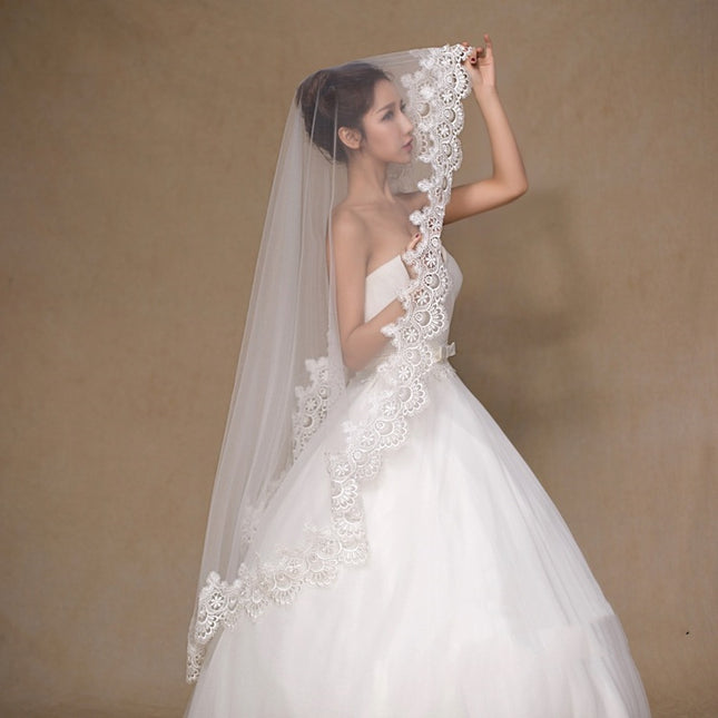 White Bride  Wedding Veil
