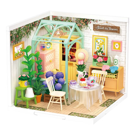 Robotime Rolife Super Creator Daily Plastic DIY Miniature House Cafe Energy Supply Store Building Block Sets English Version