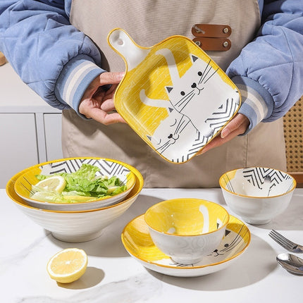 Cartoon And Plates Creative Rice Soup Bowls For Home Baking Dishes Ceramic Tableware