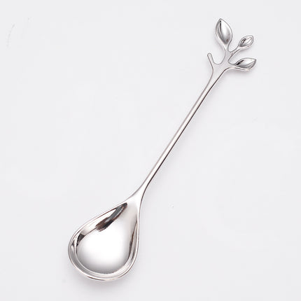 Creative Restaurant Dessert Mixing Spoon Leaf Small Spoon