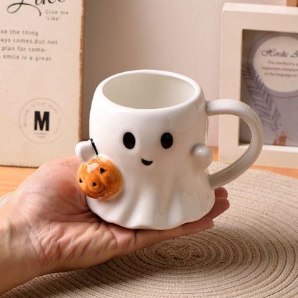 Pumpkin Ghost Cup Halloween Creative Cute Water Glass