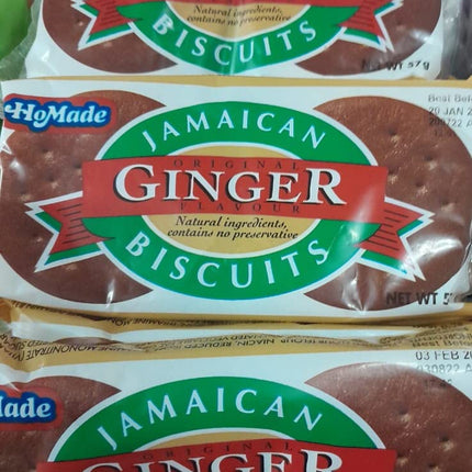 Jamaican Homade Biscuits (Duplex, Ginger Biscuits, Tea Biscuit) 6 Pack (Jamaican Ginger Homade Biscuits)