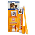 Arm & Hammer Complete Care Dog Dental Kit 2.5oz Chicken Flavored Dog Toothpaste, Double Side Dog Toothbrush, Rubber Dog Finger Brus Arm & Hammer Baking Soda Enhanced Formula