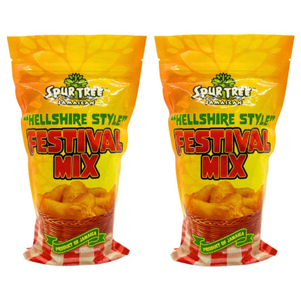 Spur Tree Jamaican Hellshire Style Festival Mix - Seasoned Coating for Crispy Flavor - Frying Magic for Deliciously Easy Meals - 12 Oz (2-Pack)
