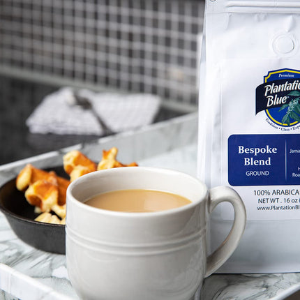 PREMIUM PLANTATION BLUE TRADITION CLASS EXPERIENCE 100% Jamaica Blue Mountain Coffee Medium Roasted and Ground (16oz)