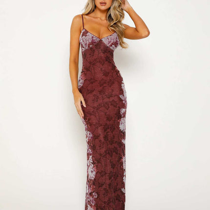 Y2K Slim Flowers Printing Slip Dress Women's Summer Suspender Skirt Vacation Beach Long Dresses