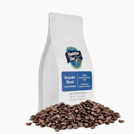 PREMIUM PLANTATION BLUE TRADITION CLASS EXPERIENCE 100% Jamaica Blue Mountain Coffee Medium Roasted and Ground (16oz)