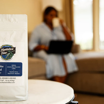 PREMIUM PLANTATION BLUE TRADITION CLASS EXPERIENCE 100% Jamaica Blue Mountain Coffee Medium Roasted and Ground (16oz)