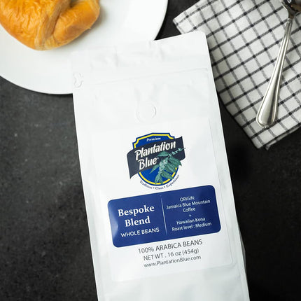 PREMIUM PLANTATION BLUE TRADITION CLASS EXPERIENCE 100% Jamaica Blue Mountain Coffee Medium Roasted and Ground (16oz)