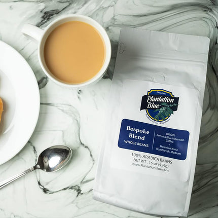 PREMIUM PLANTATION BLUE TRADITION CLASS EXPERIENCE 100% Jamaica Blue Mountain Coffee Medium Roasted and Ground (16oz)
