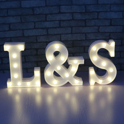 26 Letters White LED Night Light Marquee Sign Alphabet Lamp