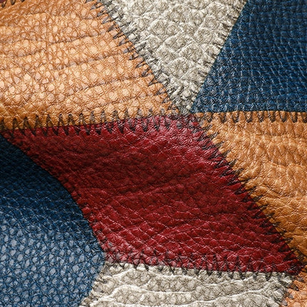 Retro Geometric Pattern Color-matching Shoulder Bag Fashion Large Capacity Stitching Handbag For Women Totes