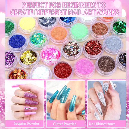 Acrylic Nail Kit With Nail Drill And UV Light, Birthday Gifts For Women, Valentines Day Gifts For Girls, Professional Nail Kit Acrylic Set With Everything For Beginner