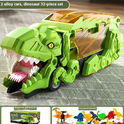 Dinosaur Swallowing Car Attack Tyrannosaurus Rex Deformation Toy