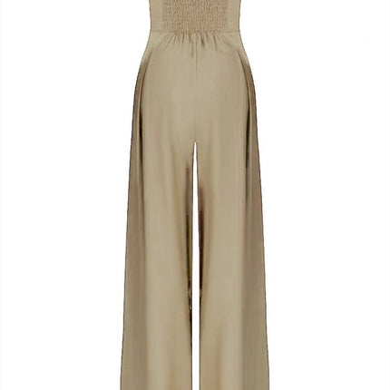 Loose Tube-top Jumpsuit Ins Fashion Backless Wide Leg Long Pants Overalls Women's Clothing