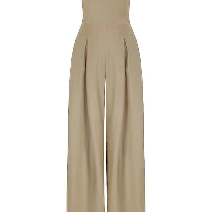 Loose Tube-top Jumpsuit Ins Fashion Backless Wide Leg Long Pants Overalls Women's Clothing