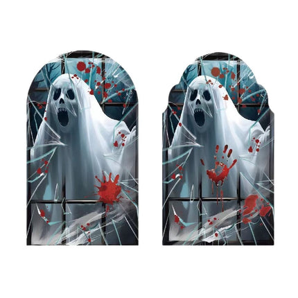 Ghost Holographic Mirror Halloween Decoration