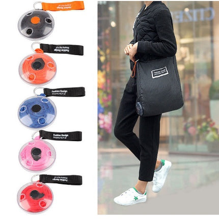 Disc folding portable shopping bag