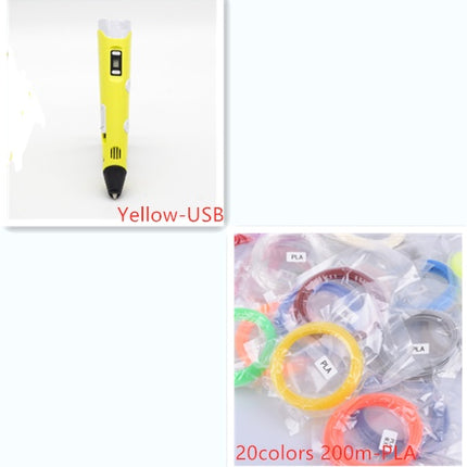 3D print pen 3D pen two generation graffiti 3D stereoscopic paintbrush children puzzle painting toys