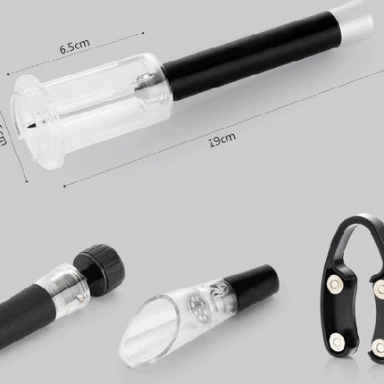 Red wine pressure bottle opener set