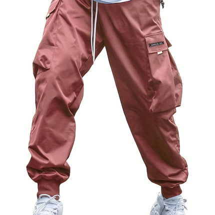 Multi-pocket Cargo Pants Men's Casual Hip-Hop Drawstring Trousers Outdoor Streetwear Sports Pant
