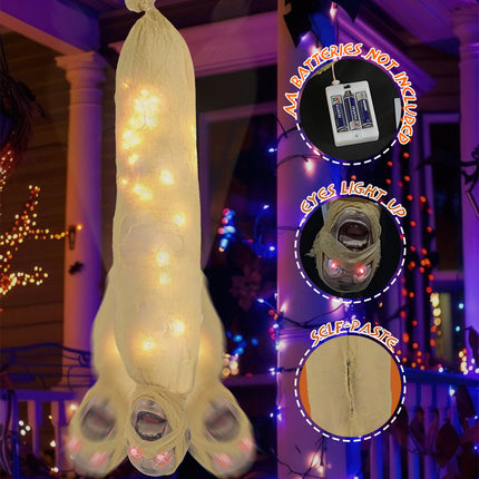 Halloween Inverted Mummy Induction Electric Luminous Hanging Ghost
