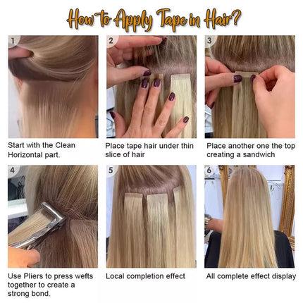 Double Pull Full Virgin Real 50g Hair Extension Long With Weft Invisible Skin Weft 20 Thick Seamless Human Hair