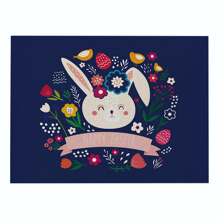 Home Cartoon Rabbit Kitchen Insulation Coaster Anti-scalding Cotton And Linen Western Placemat