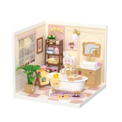 Robotime Rolife Super Creator Daily Plastic DIY Miniature House Cafe Energy Supply Store Building Block Sets English Version