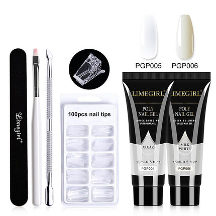 Seven-piece Nail Extension Gel Set Crystal Extension