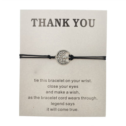 Hand-woven Red Rope Tree of Life Bracelet