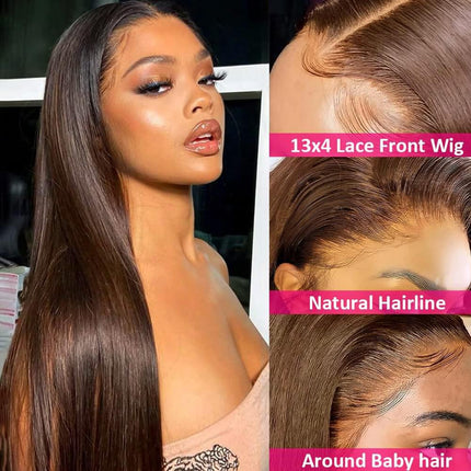 mengkai 26 Inch 13X6 HD Lace Front Wigs Human Hair Pre Plucked 13x6 Straight Lace Front Wigs Human Hair Frontal Wigs for Women Human Hair Straight Frontal Wigs Human Hair with Baby Hair