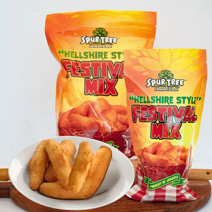 Spur Tree Jamaican Hellshire Style Festival Mix - Seasoned Coating for Crispy Flavor - Frying Magic for Deliciously Easy Meals - 12 Oz (2-Pack)