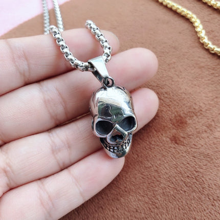 Halloween Skull Necklace Personality Punk Necklace Men Fashion Titanium Steel Accessories