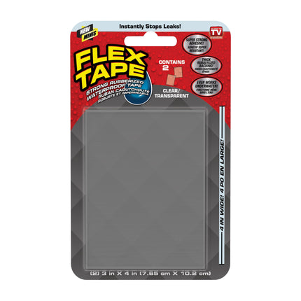 Flex Tape, Original Thick Flexible Rubberized Waterproof Tape - Seal and Patch Leaks, Works Underwater, Indoor Outdoor - Home RV Roof Plumbing and Pool Repairs, Gray, 4 in x 5 ft, Pack of 1