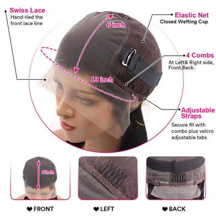 mengkai 26 Inch 13X6 HD Lace Front Wigs Human Hair Pre Plucked 13x6 Straight Lace Front Wigs Human Hair Frontal Wigs for Women Human Hair Straight Frontal Wigs Human Hair with Baby Hair