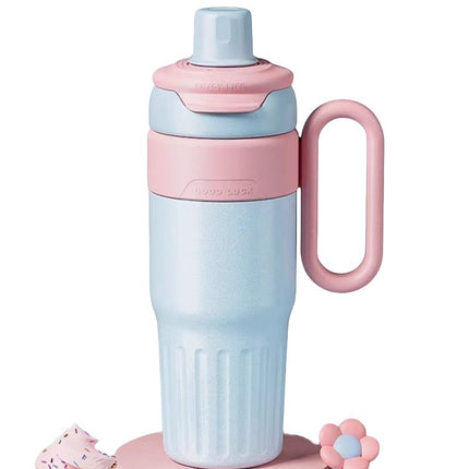 780ml Gradient Double Drink Thermal Cup Stainless Steel With Lid Coffee Cup Thermos Large Capacity Straw Cup For Male And Female