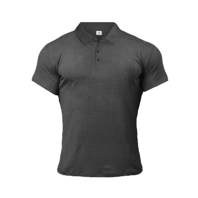 Sports Polo Shirt Summer Short-sleeved Tops Men's Short-Sleeved Polo Shirt Solid Color Men's T-Shirt Summer Casual Comfortable Men's Clothing