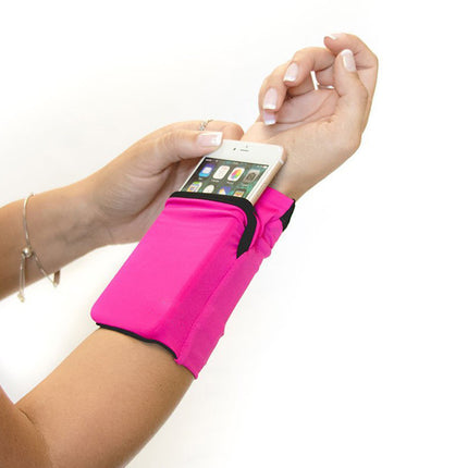 Gym Cycling Running Phone Arm Bag Wristband Badminton Tennis Sweatband Wrist Support Pocket Wrist Wallet Pouch Arm Band Bag