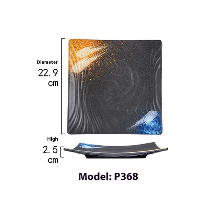 Rectangular Plate Creative Retro Hotpot Restaurant Tableware