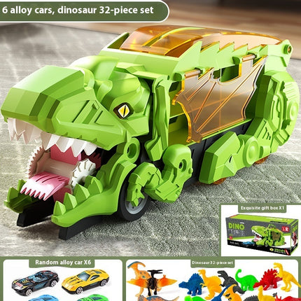 Dinosaur Swallowing Car Attack Tyrannosaurus Rex Deformation Toy