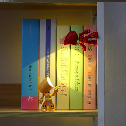 Cute LED Hero Table Lamp Mini Portable Cool Mecha Cute Robot Night Light Bedroom Home Decoration Kids Boys Gifts