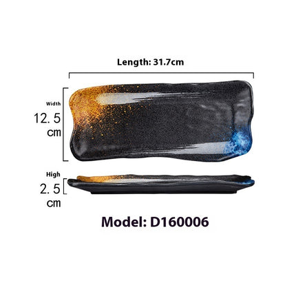 Rectangular Plate Creative Retro Hotpot Restaurant Tableware