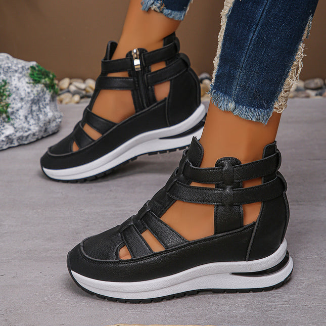 Women's Close-toed Hollow-out Sandals Summer Fashion Platform Shoes