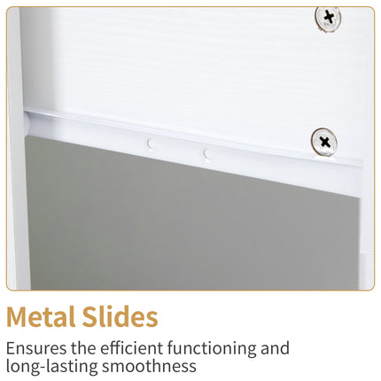 White P2 Density Board, Corrugated Surface, Five Layers And Six Drawers, Chest Of Drawers