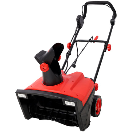 20inch Corded Electric Snow Thrower With LED,120V 60HZ,15 Amp Motor,30FT Throwing Distance