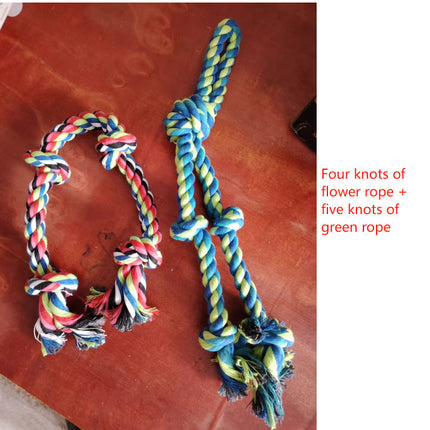 Heavy-Duty Rope Knot Dog Toys For Large Breeds Dental Health Chew And Interactive Tug Of War Play Pet Supplies