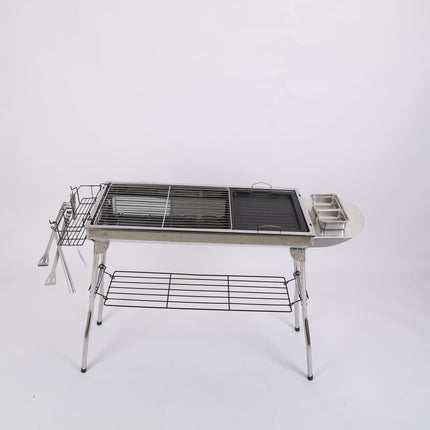 1Pc Foldable BBQ Grill Portable Charcoal Barbeque Grill Stainless Steel BBQ Grill For Picnic Camping Yard Cooking Fedex Shipping