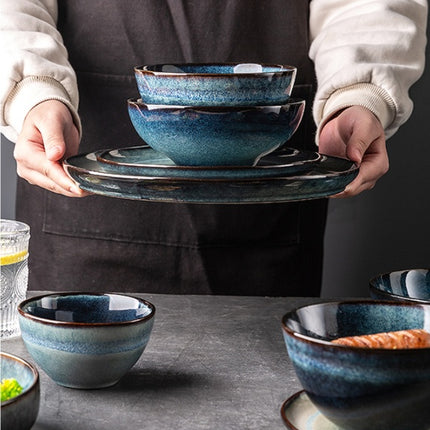 Lototo Japanese Tableware Set Ceramic Bowl Plate